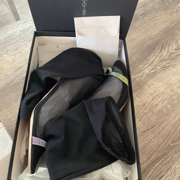 MARCO de VINCENZO Sheer Mesh Swarovski Crystal Stocking Boot Size 39 - Picture 14 of 14